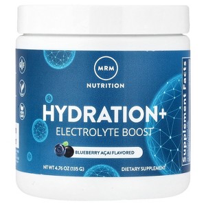 MRM Nutrition Hydration+ Electrolyte Boost, Blueberry Acai, 4.76 oz (135 g) - 1 of 4
