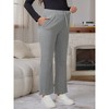 INSPIRE CHIC Women's Maternity Pants Straight Leg Pregnancy Sweatpants with Drawstring - 3 of 4