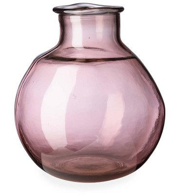 VivaTerra Oval Recycled Glass Balloon Vase, 12"