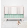 Bacati - Noah Mint Triangles Muslin 100 percent Cotton Universal Baby US Standard Crib or Toddler Bed Fitted Sheet - 4 of 4