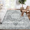 Retro Room Decor Area Rugs Vintage Soft Traditional Distressed Rug for Living Room Bedroom Washable Low Pile Non Slip Floor Carpet - 3 of 4