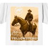 Yellowstone Rip Wheeler On Horse Poster Art Crew Neck Short Sleeve Women's White T-shirt - 2 of 3