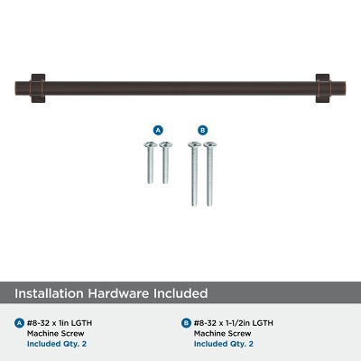 Oil-Rubbed Bronze 10-Inch Modern Industrial Cabinet Bar Pull