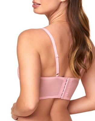 Adore Me Women's Nymphadora Balconette Bra 32A / Coral Blush Pink.
