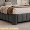 Boucle Bed Frame with Adjustable Headboard, Upholstered Platform Bed Frame, Solid Wood Slats, No Box Spring Needed - 4 of 4