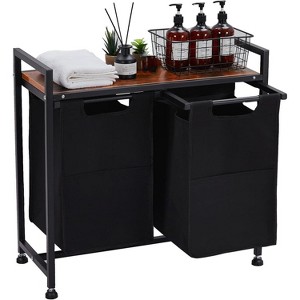 Laundry Hamper, Laundry Basket, Laundry Sorter With 3 Pull-Out and Removable Bags - 1 of 4