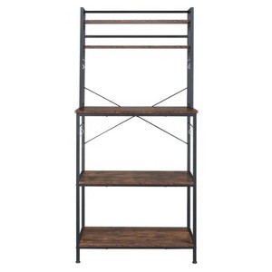 LunaLulinlk 5-Tier Kitchen Bakers Rack with 10 S-Shaped Hooks, Industrial Microwave Oven Stand - 1 of 4