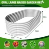 Cesicia 6x3x2ft White Oval Galvanized Raised Garden Bed For Vegetables & Flowers - 4 of 4