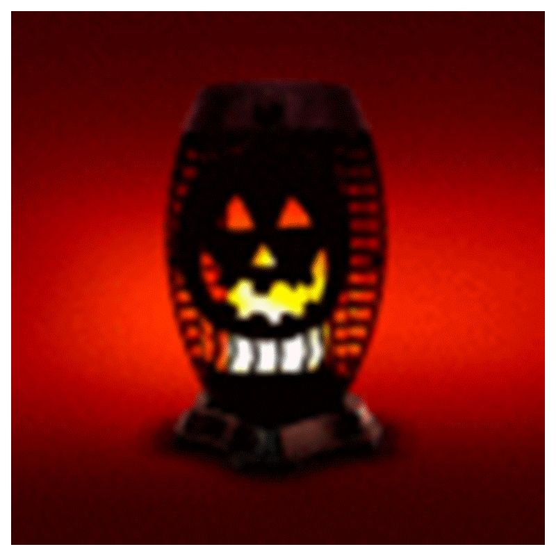 Halloween LED Flickering Flame Lantern - Scary Pumpkin, 2 of 4