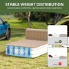Queen Size Air Mattress with Integrated Headboard and Pump, Flocked Top Blow Up Inflatable Bed for Home & Guest Comfort,650lb Weight Capacity - 4 of 4