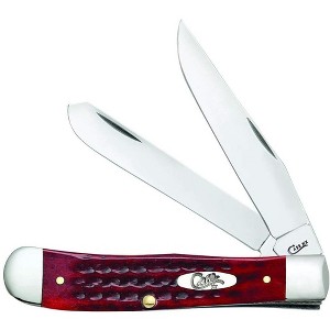 CASE XX WR Trapper Pocket Knife -  Old Red Bone Pocket Worn Corn Cob Jig Handle - 1 of 4