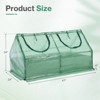 Aoodor Raised Garden Bed with Mini Greenhouse Cover, PE Planter Box Kit with Windows for Herbs, Flowers and Vegetables, Green - 2 of 4