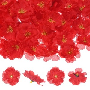 Unique Bargains Silk Artificial Cherry Blossom Flower Heads Wedding DIY Crafts 150 Pcs - 1 of 4