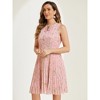 Allegra K Women's Floral Print Summer A-Line Knee Length Sleeveless Pleated Dress - 3 of 4