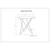 WyndenHall 18" Rivley Accent Table White/Gold: Elegant Iron Frame, Natural Finish, Marble Top Side Table - 4 of 4