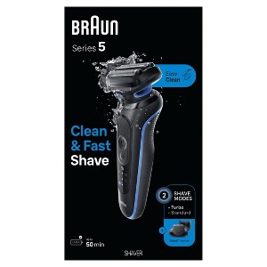 Braun Series 5 5120s Electric Shaver for Men Wet & Dry Turbo Mode Beard Trimmer & Pouch Blue - 1 of 1