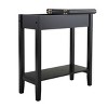 DOMETOUR Flip Table with Hidden Storage Drawer Black Flip-top table MDF+Pine - 4 of 4
