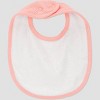 Carter's Just One You®️ Baby 3pk Coral Bib - Pink/Blue: Cotton Polyester, 0-24 Months, 8x8 Inches, 3 Count - 3 of 3