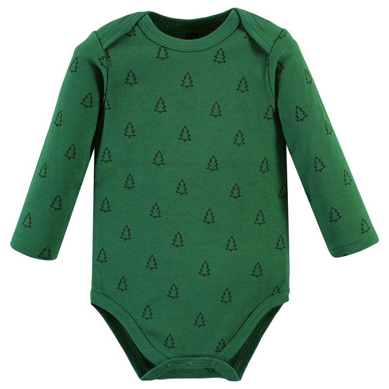 Hudson Baby Unisex Baby Cotton Long-Sleeve Bodysuits, Moose Wonderful Time, 5 of 7