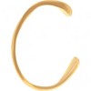 Anna-Kaci Women's Minimalist Gold Tone Open Cuff Bracelet Smooth Sleek Design- Gold - 2 of 4