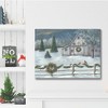 Courtside Market White Christmas barn 16x20 Gallery-Wrapped Canvas - 2 of 4