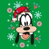 Juniors Mickey & Friends Christmas Hat Ornaments Goofy Portrait T Shirt - 2 of 4