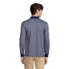 Lands' End Men's Long Sleeve Jacquard Super Soft Supima Polo Shirt - Large - Deep Sea Navy Founders Stripe - image 2 of 4