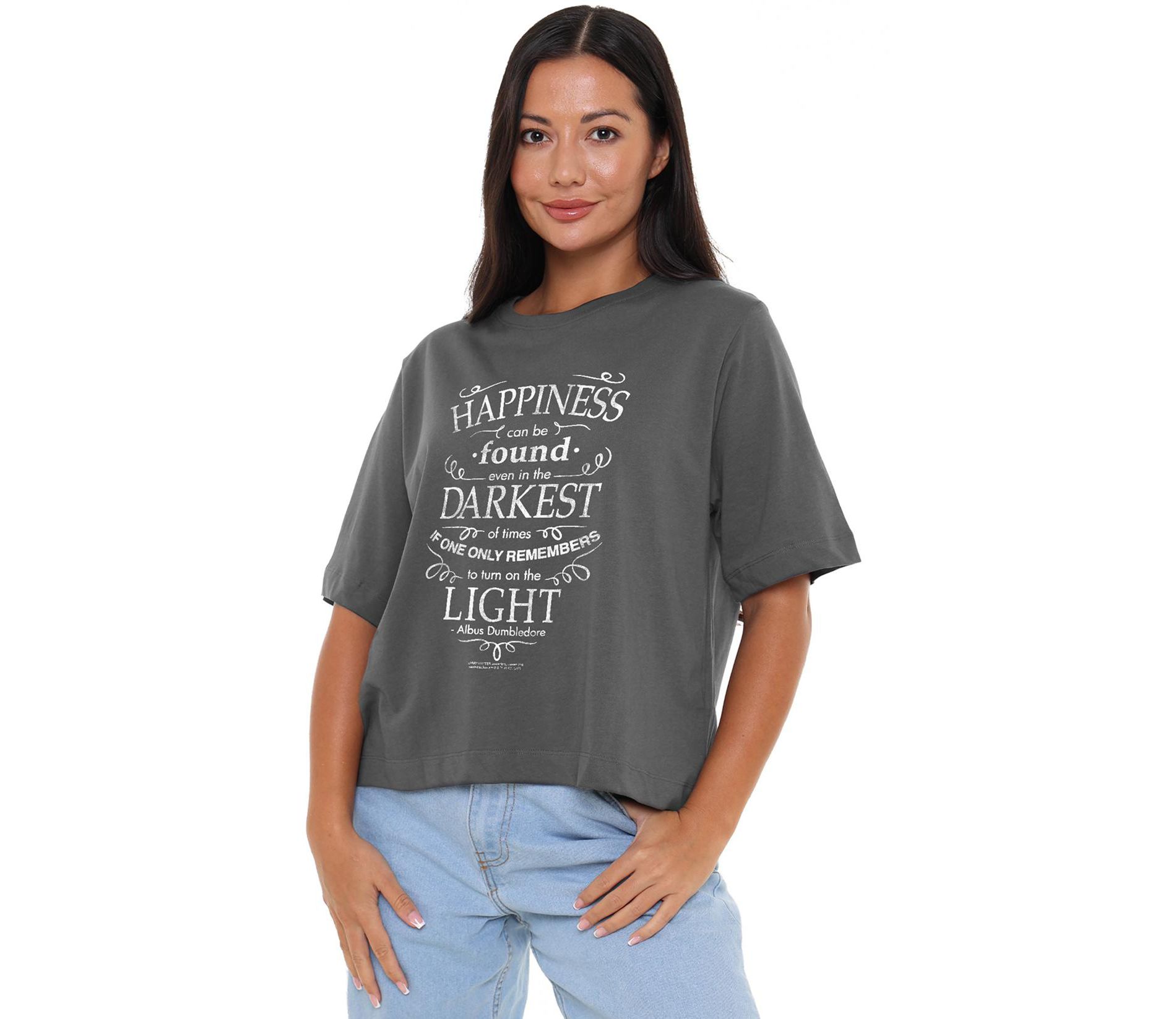 Women's Harry Potter Happiness Boxy Cropped T-Shirt