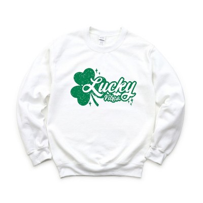 Simply Sage Market Women's Graphic Sweatshirt Lucky Vibes Clover