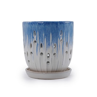 Vynxaria Modern Ceramic Flowerpot - Elegant Planter for Indoor & Outdoor Use