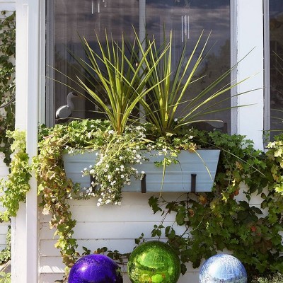 Large Nantucket Blue Galvanized Steel Flower Box