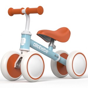 Allobebe 4-Wheel Baby Balance Bike with Adjustable Seat Mint Green - 1 of 4