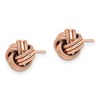 Black Bow Jewelry 8.5mm (5/16 in) 14k Rose Gold Polished & Textured Love Knot Earrings - 2 of 4