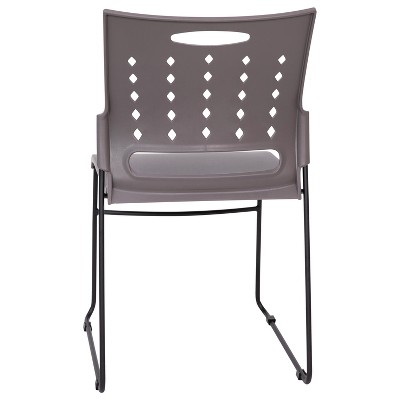 AeroFlow Gray Sled Base Stackable Chairs, Set of 5
