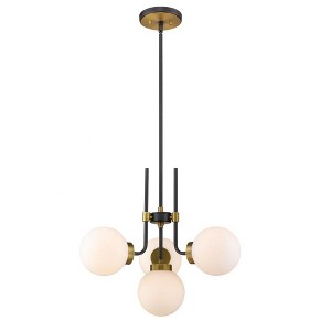 Z-Lite Parsons 4 - Light Chandelier in  Matte Black/Olde Brass - 1 of 3