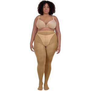 Compression Pantyhose for Women, Plus Size Pantyhose for Curvy Women, Extra Support, Breathable Women's Stockings - 1 of 4