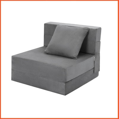 Single Size Folding Sofa Mattress, Convertible Sofa Bed with Pillow