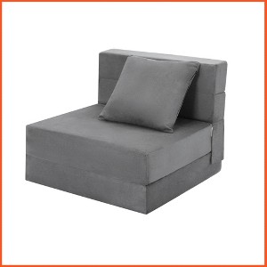 Single Size Folding Sofa Mattress, Convertible Sofa Bed with Pillow - 1 of 4