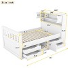 Twin Size Platform Bed Frame with Solid Wood Construction, Bookcase Headboard, 4 Storage Drawers, No Box Spring Needed - Baofuwish - 4 of 4