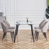 NicBex Dining Table 51" Modern Tempered Glass Rectangular Dining Table with Metal Legs for Dining room - 3 of 4