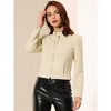 Allegra K Women's Faux Suede Stand Collar Zip Up Long Sleeve Moto Biker Jacket - 2 of 4