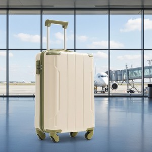 FONTOI 20 Inch Checked Luggage Expandable Hardshell Luggage Lightweight Durable Travel Large Suitcase with Wheels, White 13.6"* 8.3"*21.5" - 1 of 4