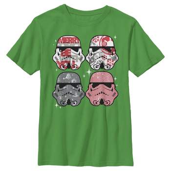 Boy\'s Star Wars Christmas Stormtrooper Helmets T-shirt : Target