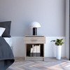 Gulches 21 Inch High Nightstand in Light Grey, Equipped with 1 Drawer and 1 Open Storage Compartment - 2 of 4