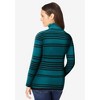 Jessica London Women's Plus Size Ribbed Cotton Turtleneck Sweater - 3 of 4