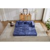VASIP Compression Sofa, Convertible Floor Bed with Fixed Frame, Living Room and Bedroom Without Assembly Modular Chenille Loveseat - 3 of 4