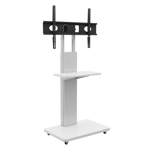 KTMBDW Rolling TV Stand with Shelf Storage for 32-75 Inch TVs Holds up to 132 Lbs, Height Adjustable Mobile TV Cart for Living Room, Bedroom, Offices - 1 of 4