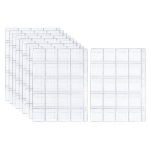 Unique Bargains Plastic Coin Collecting Pages with 9 Hole Coins 10 Sheets - 1 of 4