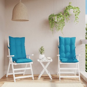 vidaXL Highback Chair Cushions 2 pcs Light Blue Oxford Fabric - 1 of 4