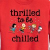 Boys' - Peanuts - Snoopy and Friends Thrilled To Be Chilled Graphic Long Sleeve Fleece Sweatshirt - 2 of 4
